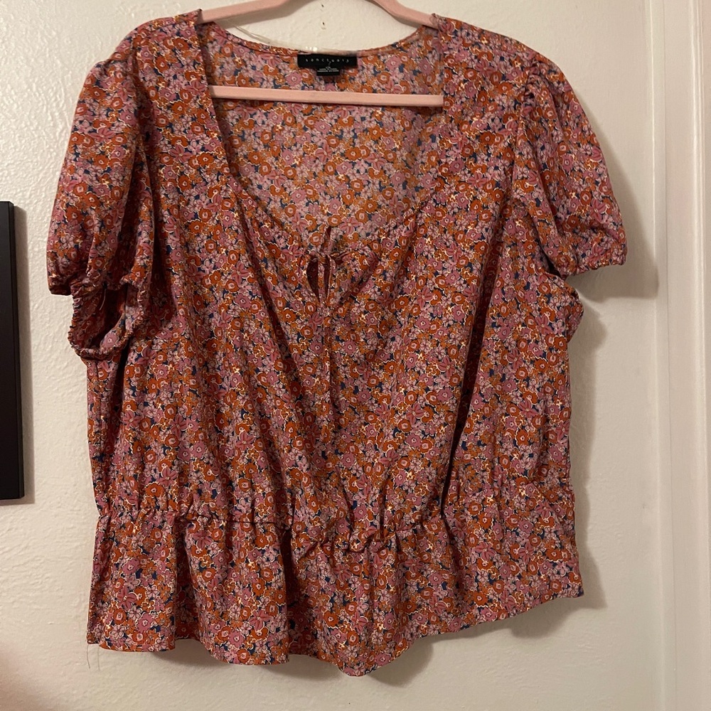 Floral Sanctuary Blouse, 2x